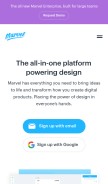 How marvelapp.com looks like on a mobile device such as an iPhone.