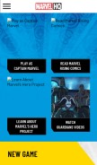 How marvelhq.com looks like on a mobile device such as an iPhone.