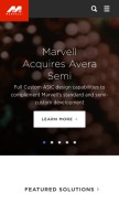 How marvell.com looks like on a mobile device such as an iPhone.