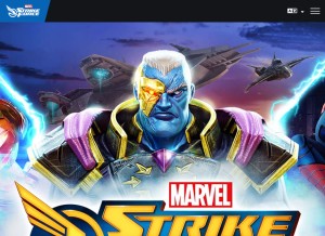 How marvelstrikeforce.com looks like on a tablet such as an iPad.