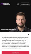 How marving-webdesign.de looks like on a mobile device such as an iPhone.
