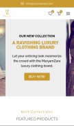 How maryamzara.com looks like on a mobile device such as an iPhone.