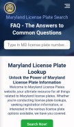 How marylandlicenseplate.com looks like on a mobile device such as an iPhone.