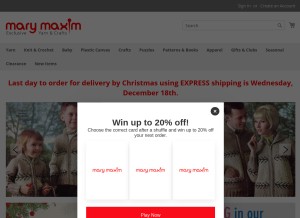 How marymaxim.com looks like on a tablet such as an iPad.