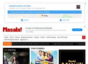 How masala.com looks like on a tablet such as an iPad.