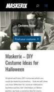 How maskerix.com looks like on a mobile device such as an iPhone.
