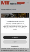 How maskinteknik.org looks like on a mobile device such as an iPhone.