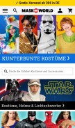 How maskworld.com looks like on a mobile device such as an iPhone.