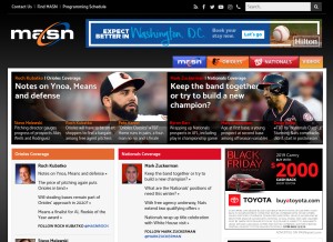 How masnsports.com looks like on a tablet such as an iPad.