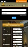 How massage2book.com looks like on a mobile device such as an iPhone.