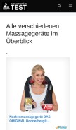 How massagegeraete-test.com looks like on a mobile device such as an iPhone.