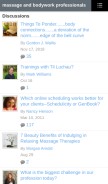 How massageprofessionals.com looks like on a mobile device such as an iPhone.