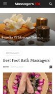 How massagers101.com looks like on a mobile device such as an iPhone.