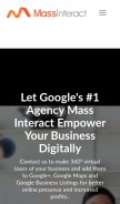 How massinteract.com looks like on a mobile device such as an iPhone.