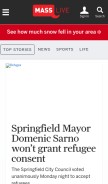 How masslive.com looks like on a mobile device such as an iPhone.