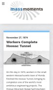 How massmoments.org looks like on a mobile device such as an iPhone.