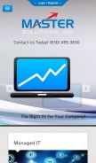 How master-solutions.com looks like on a mobile device such as an iPhone.