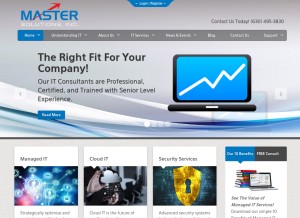 How master-solutions.com looks like on a tablet such as an iPad.