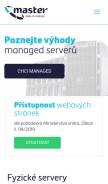 How master.cz looks like on a mobile device such as an iPhone.