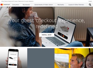 How mastercard.com looks like on a tablet such as an iPad.