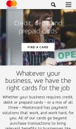 How mastercardbusiness.com looks like on a mobile device such as an iPhone.