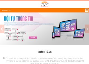 How mastercms.org looks like on a tablet such as an iPad.