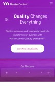 How mastercontrol.com looks like on a mobile device such as an iPhone.