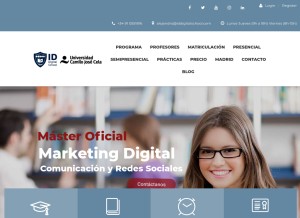 How mastermarketingdigital.org looks like on a tablet such as an iPad.