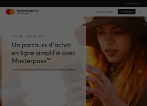 How masterpass.com looks like on a tablet such as an iPad.