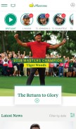 How masters.com looks like on a mobile device such as an iPhone.