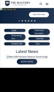 How masters.edu looks like on a mobile device such as an iPhone.