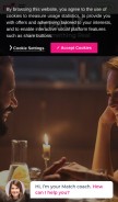 How match.com looks like on a mobile device such as an iPhone.