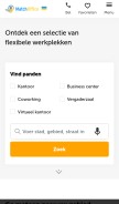 How matchoffice.be looks like on a mobile device such as an iPhone.
