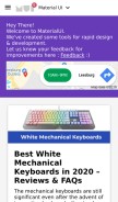 How materialui.co looks like on a mobile device such as an iPhone.
