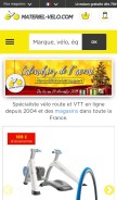 How materiel-velo.com looks like on a mobile device such as an iPhone.
