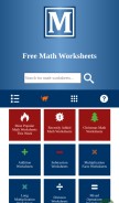 How math-drills.com looks like on a mobile device such as an iPhone.