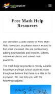 How mathcracker.com looks like on a mobile device such as an iPhone.