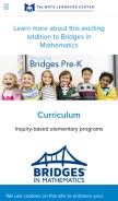 How mathlearningcenter.org looks like on a mobile device such as an iPhone.