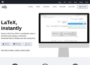 How mathpix.com looks like on a tablet such as an iPad.