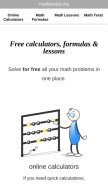 How mathportal.org looks like on a mobile device such as an iPhone.