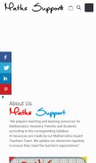 How mathssupport.org looks like on a mobile device such as an iPhone.