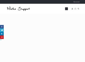 How mathssupport.org looks like on a tablet such as an iPad.