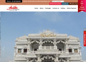 How mathuravrindavanpackage.com looks like on a tablet such as an iPad.