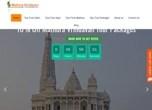 How mathuravrindavantourpackage.com looks like on a tablet such as an iPad.