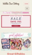 How matildajaneclothing.com looks like on a mobile device such as an iPhone.