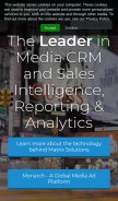 How matrixformedia.com looks like on a mobile device such as an iPhone.