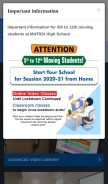 How matrixhighschool.org looks like on a mobile device such as an iPhone.