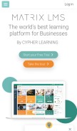 How matrixlms.com looks like on a mobile device such as an iPhone.