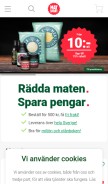 How matsmart.se looks like on a mobile device such as an iPhone.