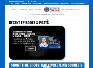 How mattalkonline.com looks like on a tablet such as an iPad.